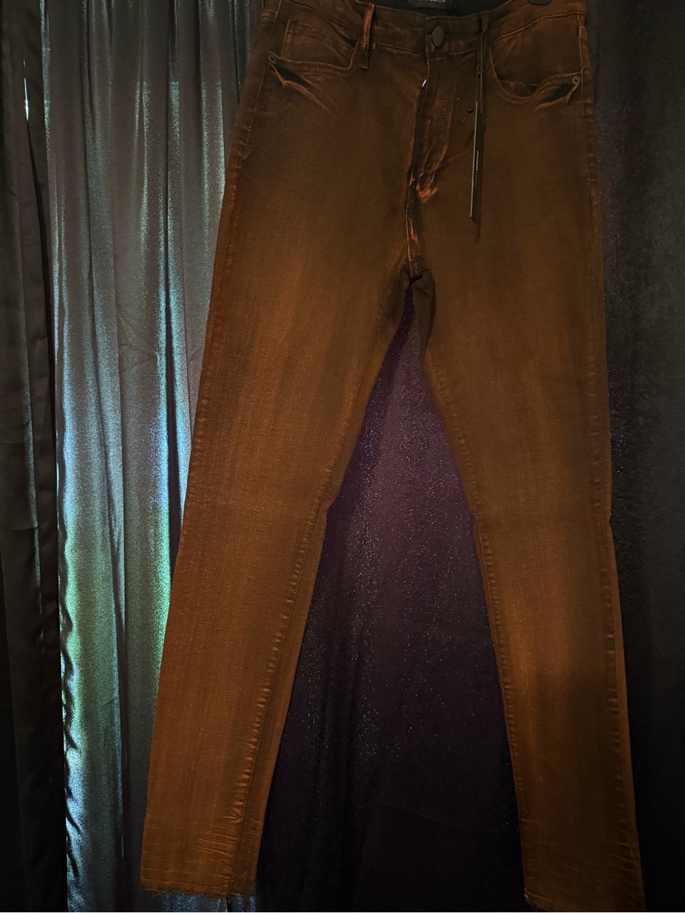 Fashion Nova Brown Slim Straight Jeans
